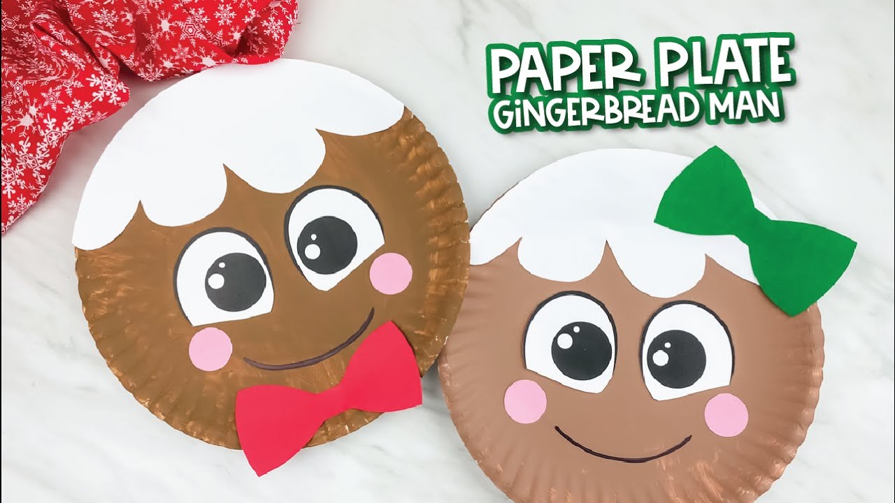 Paper Plate Gingerbread Man Craft For Kids
