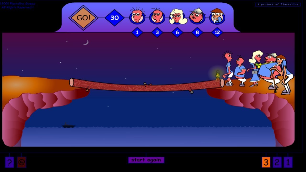 family cross bridge problem | bridge and torch game