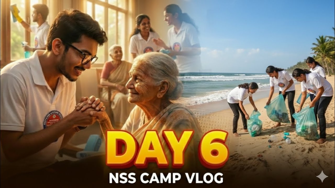 NSS Camp  Day-6 | Emotional Goodbye to Senior Citizens 😢 + Beach Cleanup Vlog | #bamsstudents #neet
