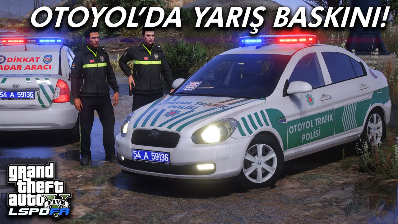 OTOYOL'DA YARIŞ BASKINI - GTA 5 OTOYOL TRAFİK POLİSİ - LSPDFR