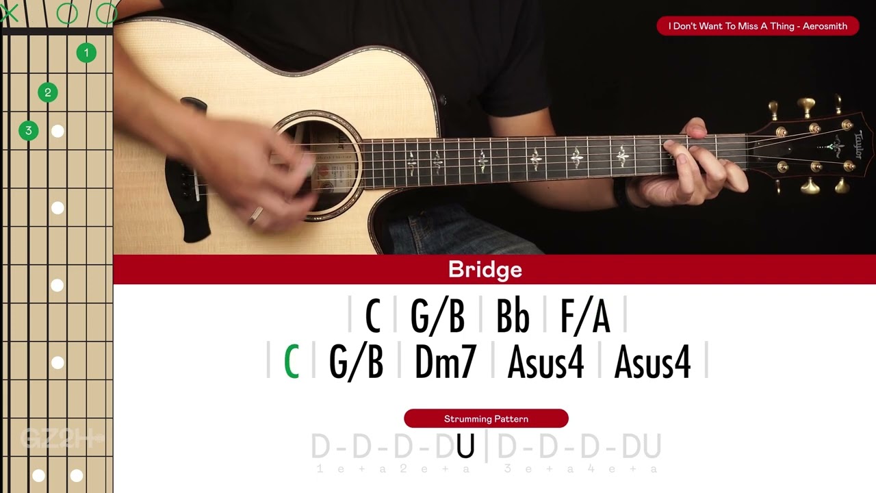 I Don't Want To Miss A Thing Guitar Cover Aerosmith 🎸|Tabs + Chords|