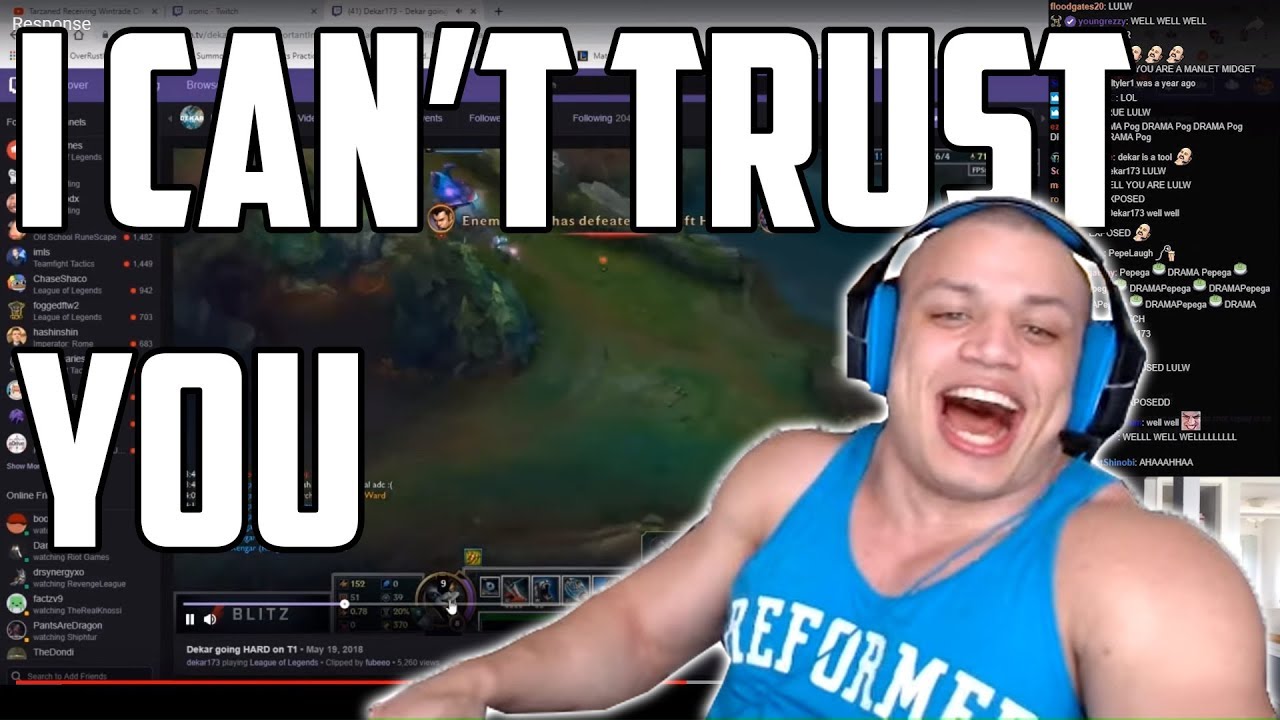 Tyler1 Breaks Down The Tarzaned Wintrading & Dekar Drama