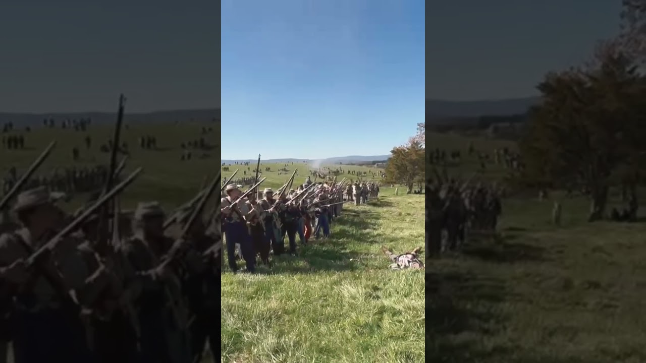 2024 Cedar Creek Civil War reenactment 13th Virginia Volley
