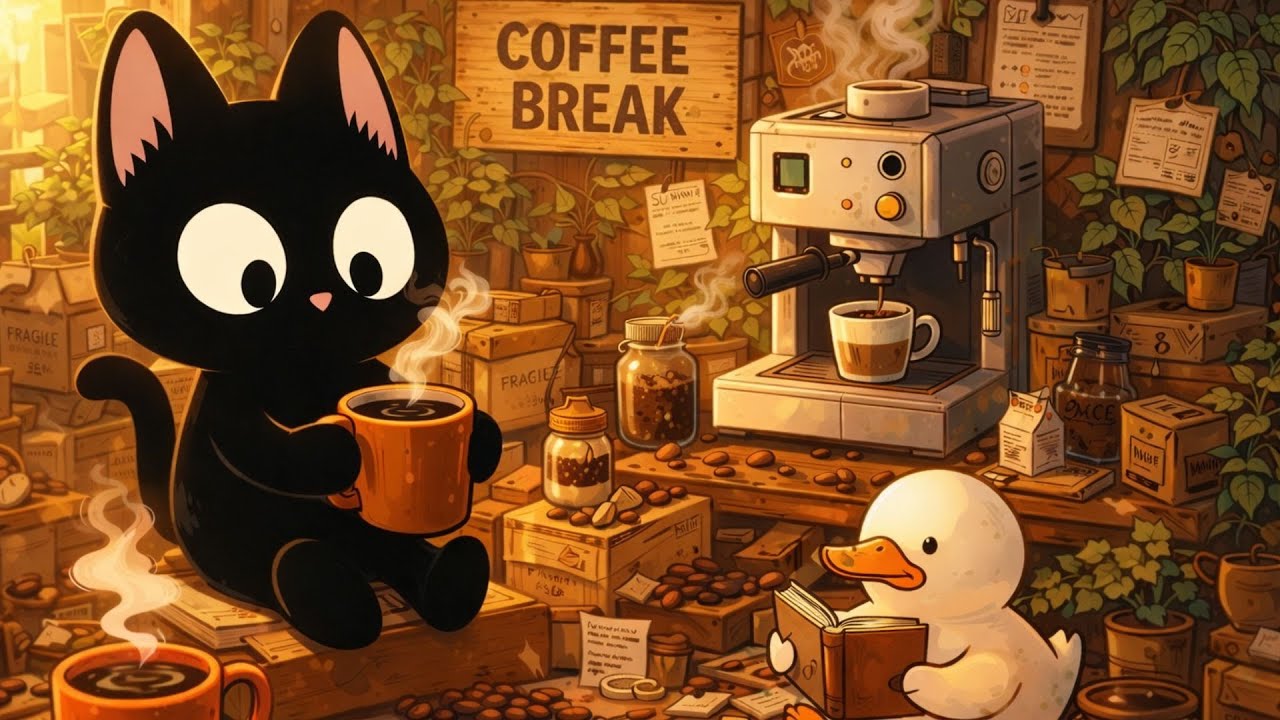Coffee Shop Vibes ☕ Jazz Lofi for Work & Study | Smooth & Relaxing ~ cozy cafe atmosphere