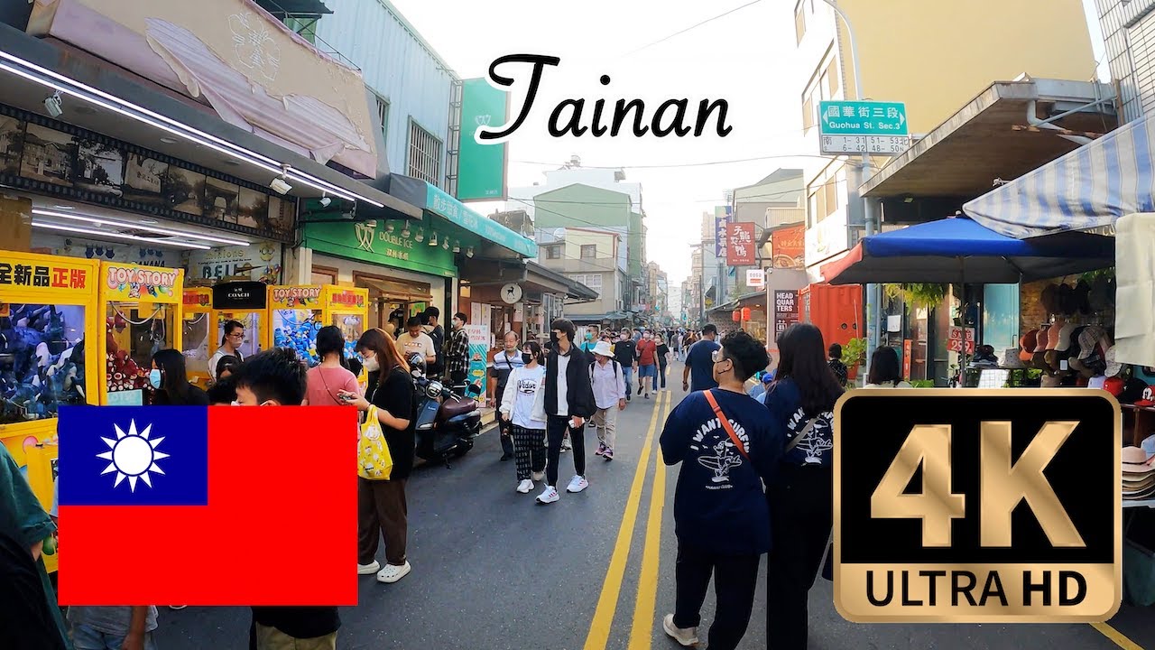【4K Walk in Taiwan】Tainan, City Center walk on Sunday 台南の町散策