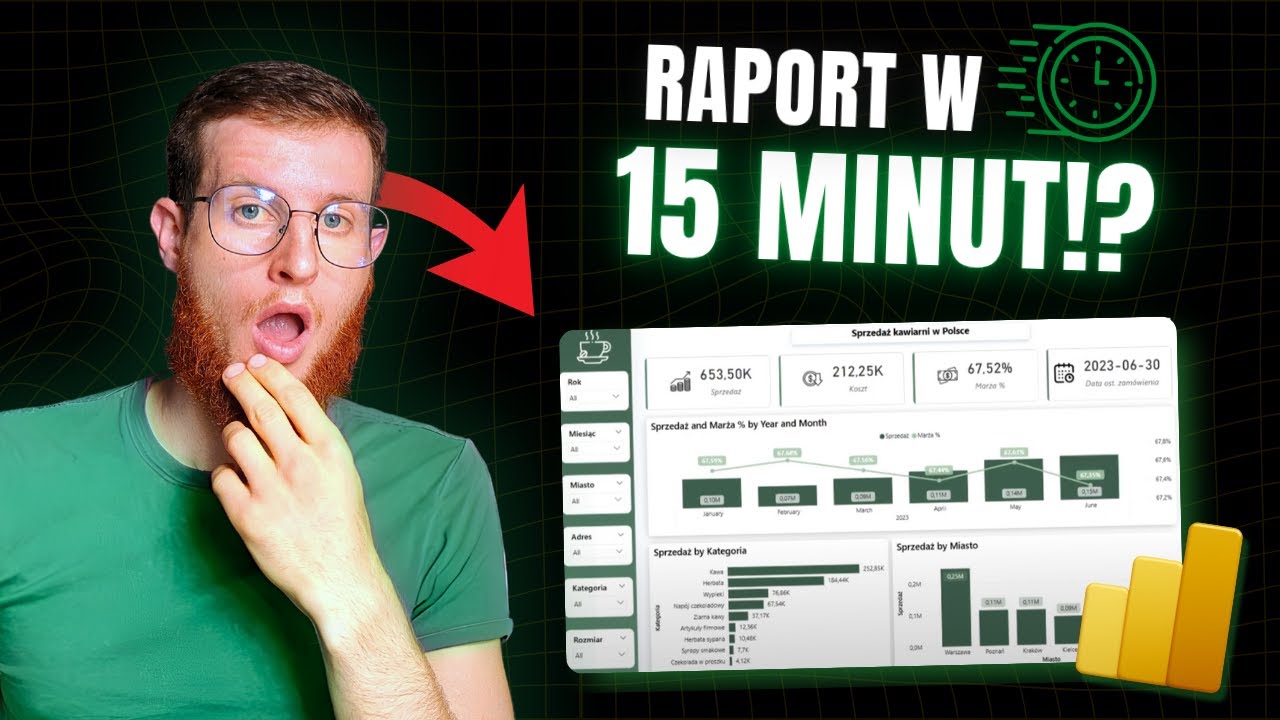 Stwórz swój PIERWSZY raport w Power BI w 15 MINUT!
