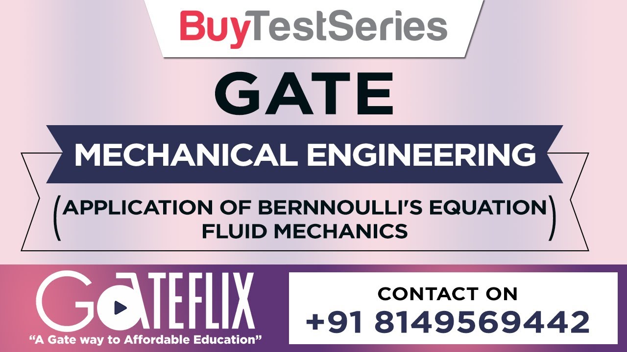 Application of Bernnoulli's Equation | Fluid Mechanics | Video Lecture | Mechanical Engineering.