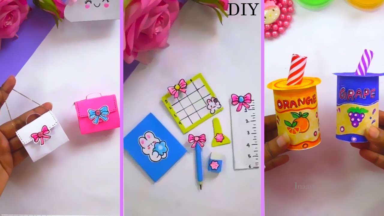 Easy craft ideas/ miniature craft /Paper craft/ how to make /DIY/school project/Tiny DIY Craft #diy