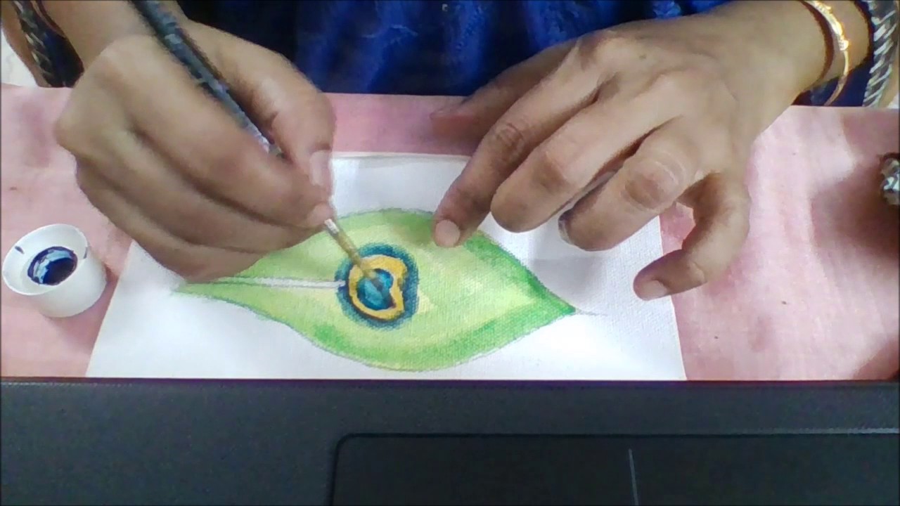 Kerala mural - Peacock Feather
