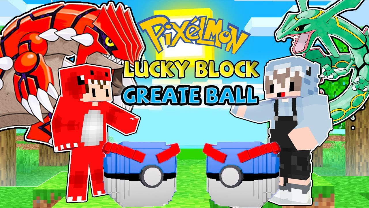 CÁ MẬP VÀ REX THỬ THÁCH ĐẬP 10000 LUCKY BLOCK BANH GREATE BALL TRONG MINECRAFT PIXELMON !