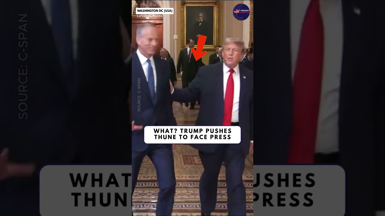 СМОТРИТЕ! Это произошло в Капитолии: Трамп подталкивает Тьюна ответить на вопросы прессы