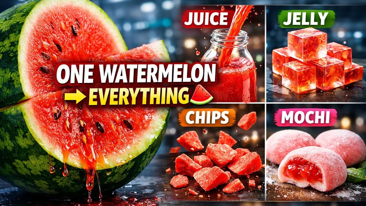 Inside the Watermelon Factory: Juice, Jelly, Chips, Mochi & More 🍉 | Inside a Viral Dessert Factory