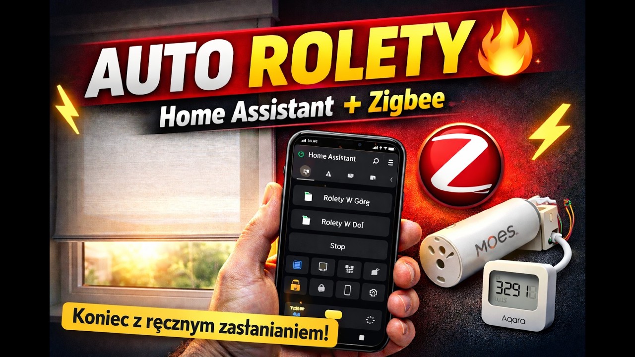 Jak tanio zautomatyzować zwykłe rolety – Home Assistant + Zigbee Moes 2026