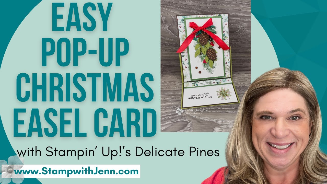 Easy Pop-Up Easel Fun Fold with Delicate Pines (Stampin’ Up!)