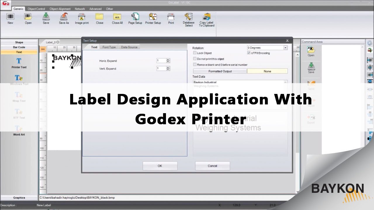 Label Design Application With Godex Printer