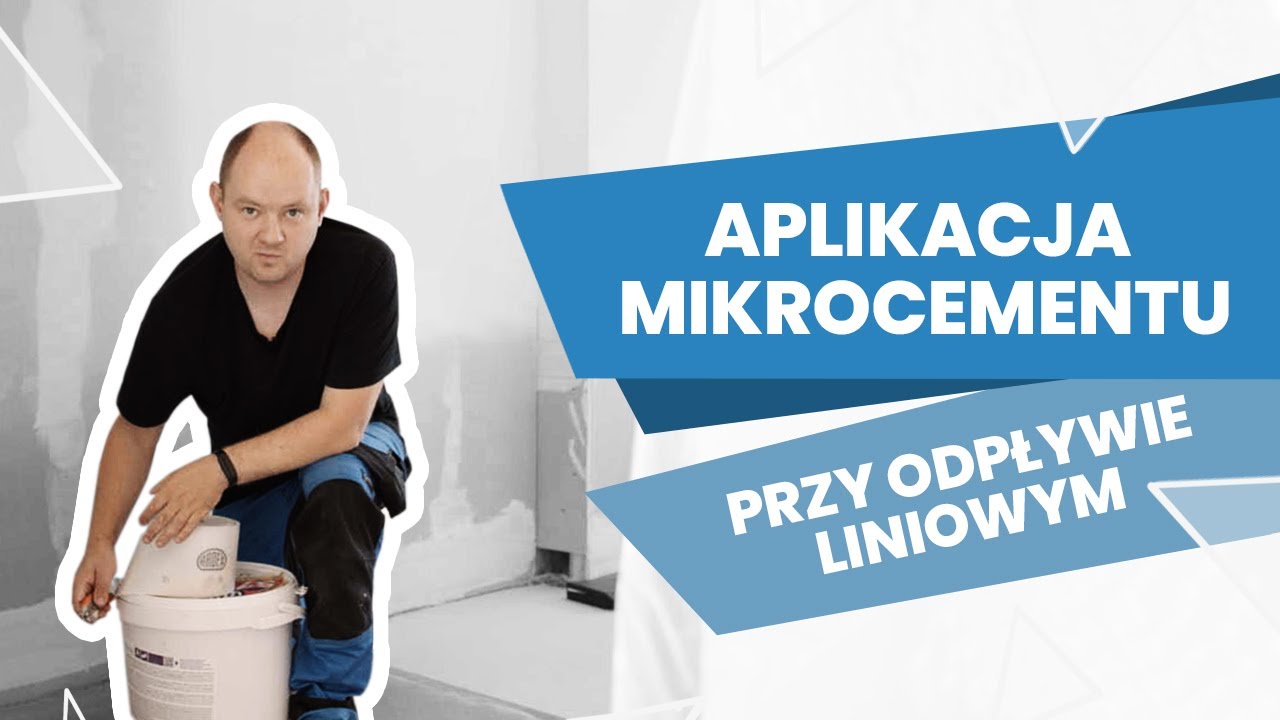 Aplikacja mikrocementu przy odpływie liniowym - Mikrocement w łazience