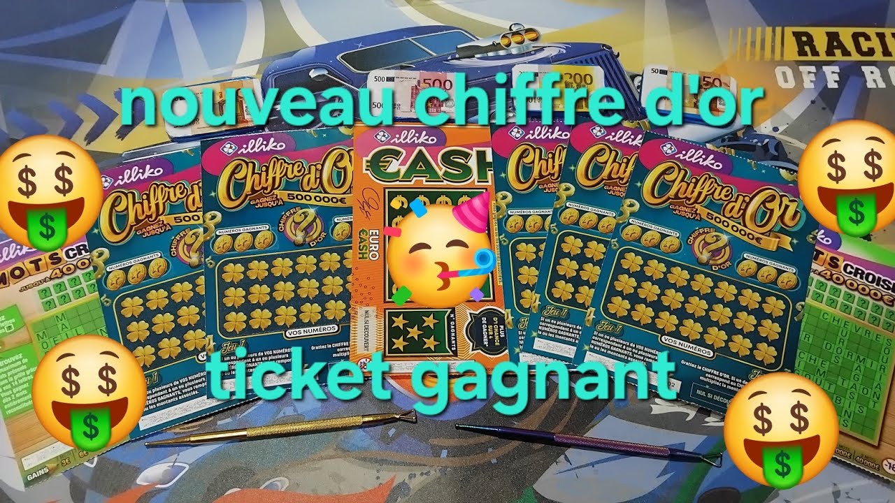 Grattage FDJ 🤑🤑🤑chiffre d'or cash et mots croisés et des tickets gagnants en plus🤑🤑