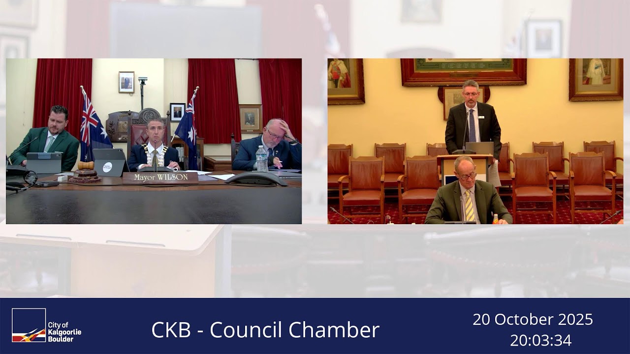 City of Kalgoorlie-Boulder Live Stream - Agenda Briefing - 20 October 2025