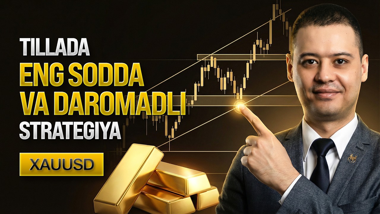 OLTINDA ENG SODDA VA DAROMADLI STRATEGIYA (Charlz Dou asosida) | XAUUSD