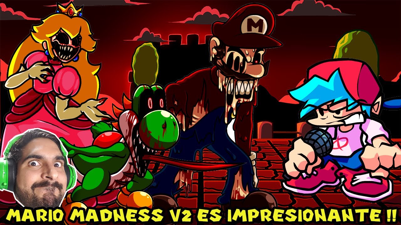 MARIO MADNESS V2 ES IMPRESIONANTE !! - FNF Mario Madness V2 con Pepe el Mago (#1)