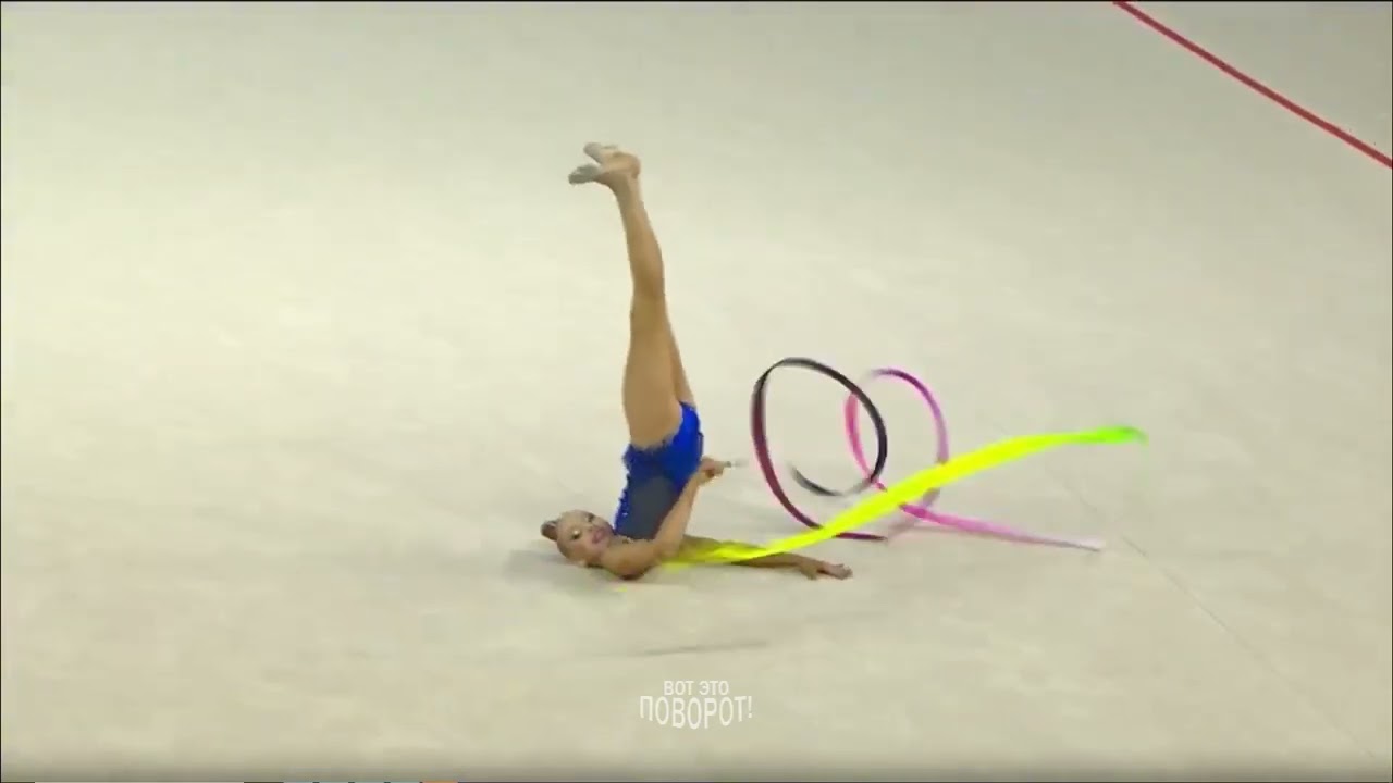 Eva Kononova ribbon All-around final RC26 28.85 (🥉114.300)
