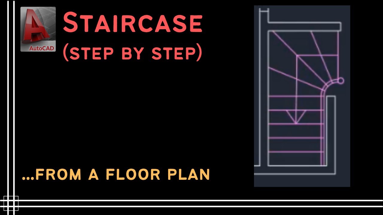 Autocad - Draw a Staircase for a floor plan (step by step)