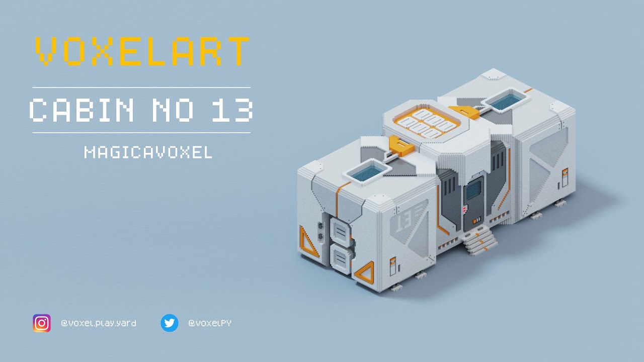 Voxel Art - Cabin No.13 - Magicavoxel Timelapse