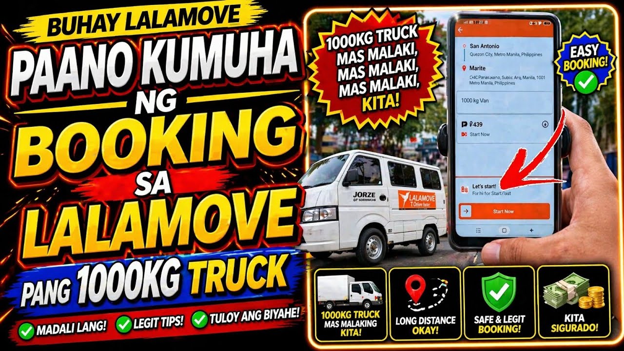 Paano kumuha ng booking kay lalamove full toturial|lalamove 1000kg