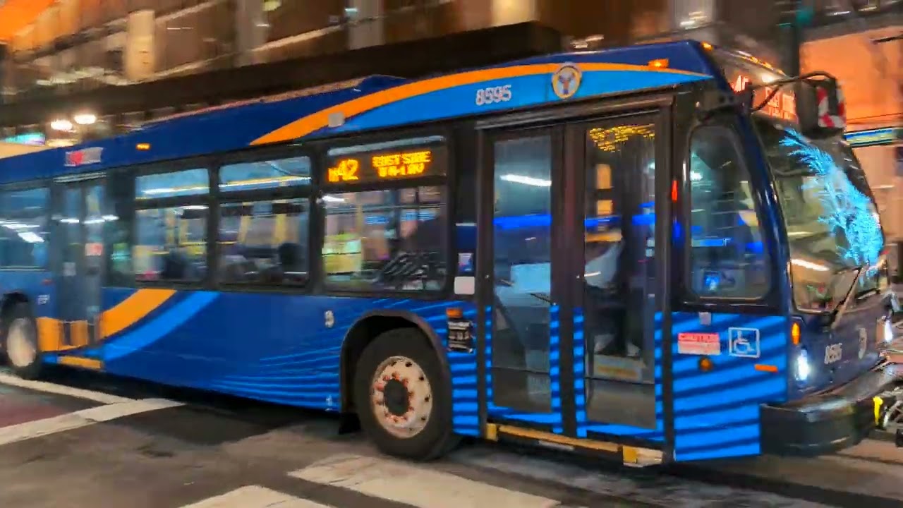 NYCT Bus & Coach USA: Nova Bus LFS Loaner on M42 + MCI D4500CT on Newark Airport Exp @ Grand Central