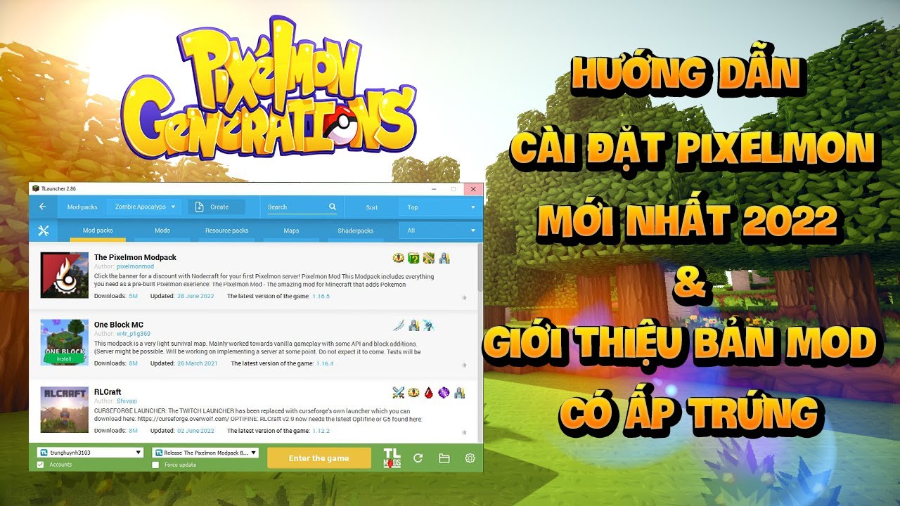Hướng Dẫn C&agrave;i Đặt Mod Pixelmon Mới Nhất 2022 1.16.5 & Giới Thiệu Bản Mod Pixelmon C&oacute; Ấp Trứng.