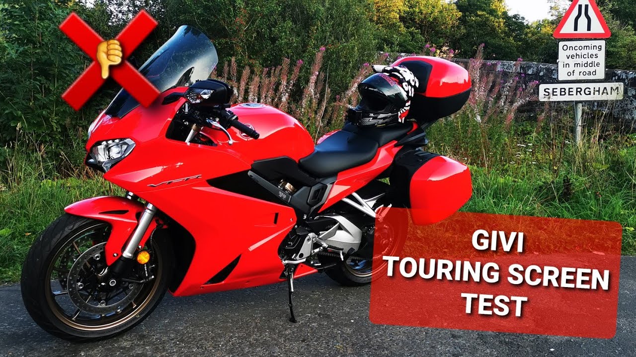 HONDA VFR800 - GIVI Touring Screen Test