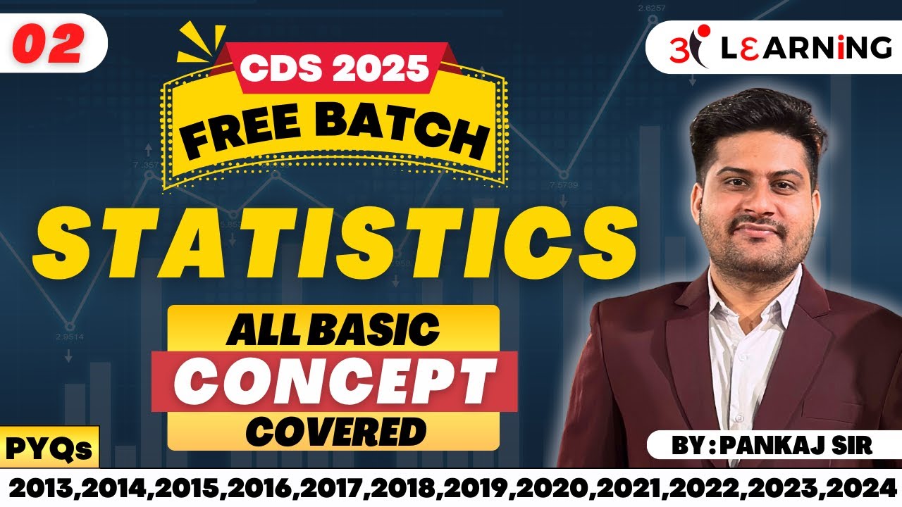 Statistics For CDS 2025 | Mean Mode Median for CDS #statistics