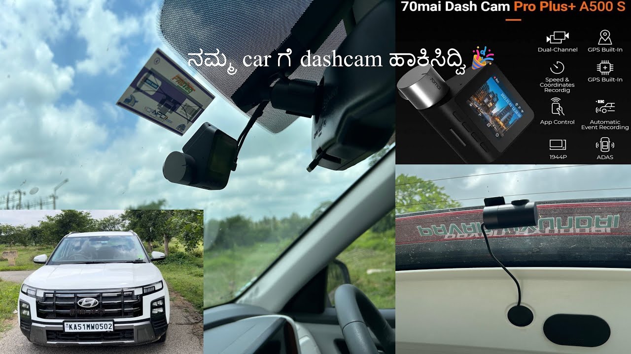 Installing dash cam on our new creta 2024 🎉 from Hyundai showroom | Kannada | Manohar Kshatriya