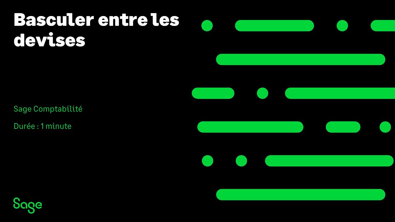 Sage Comptabilit&eacute; - Basculer entre les devises (Canada)