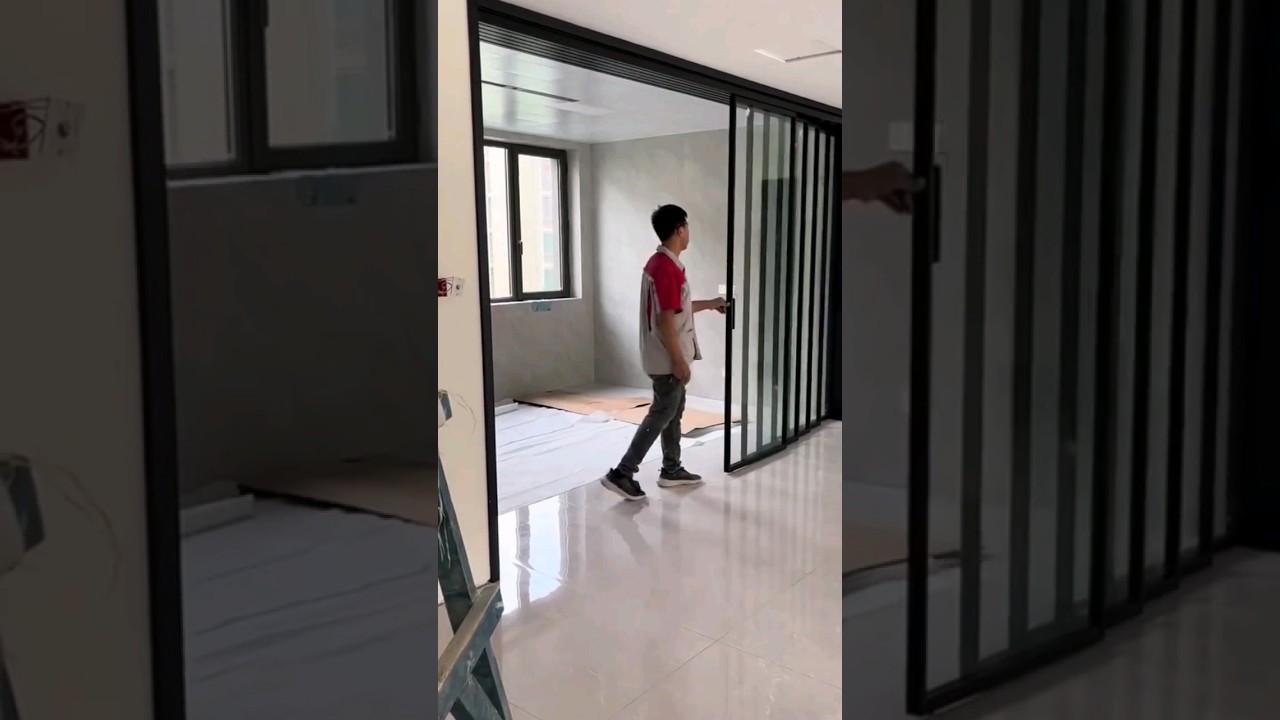 Slating Levigroom partition sliding door fitting #shortvideo #home #sliding
