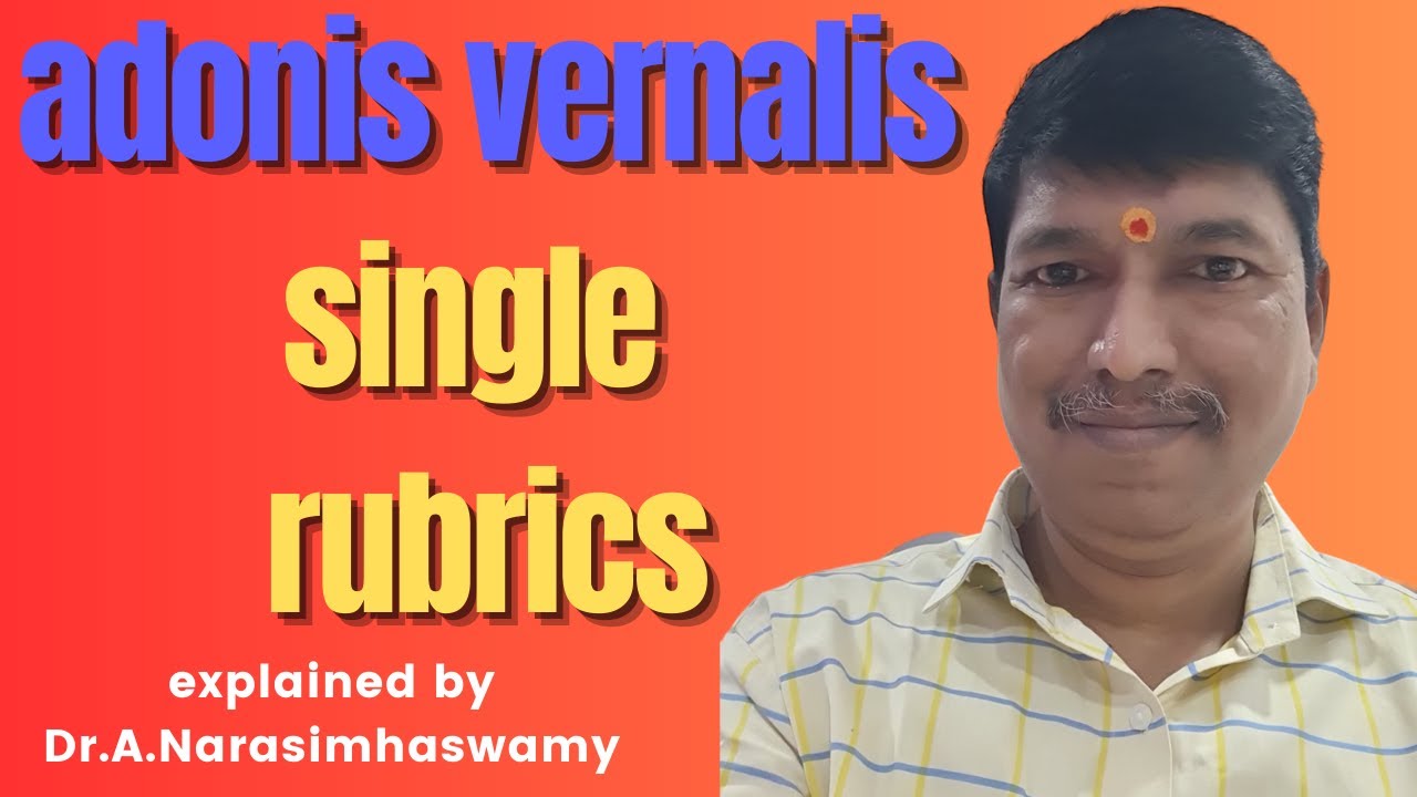 Adonis vernalis single rubrics with clinical tips