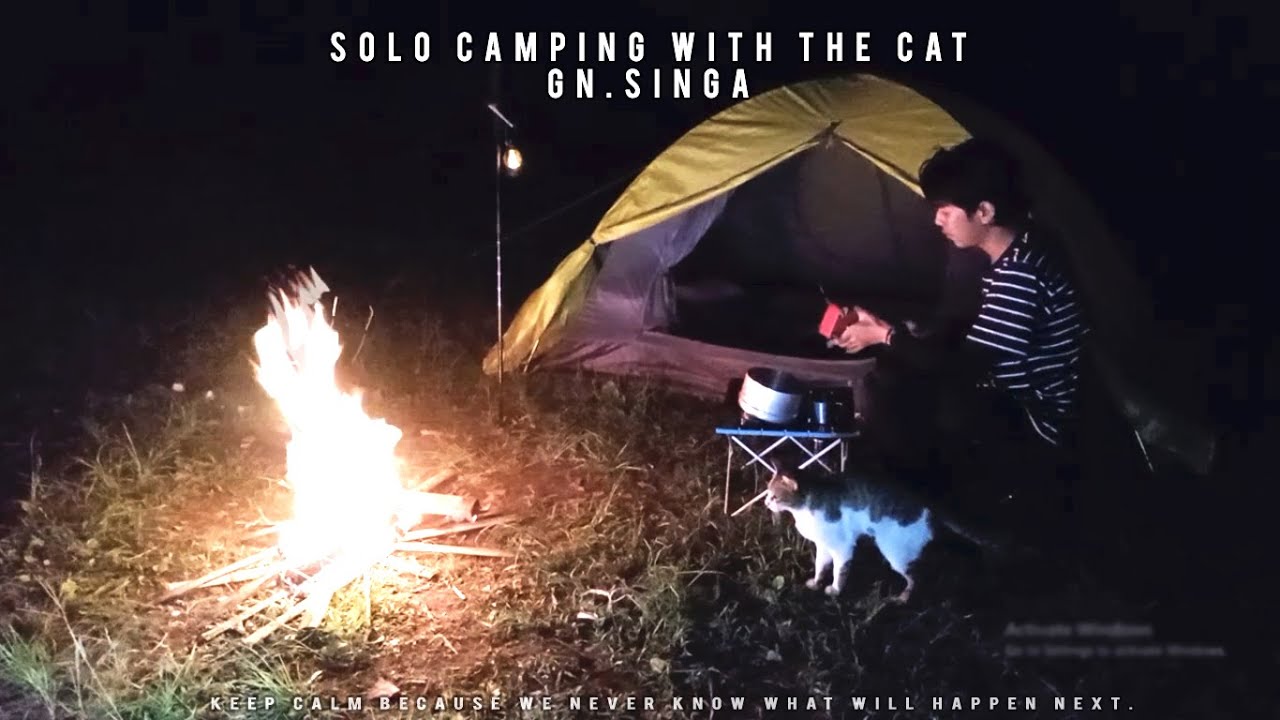 SOLO CAMPING- CAMPING DI GUNUNG SINGA- MENIKMATI SUARA ALAM DAN TERANGNYA CAHAYA BULAN- ASMR