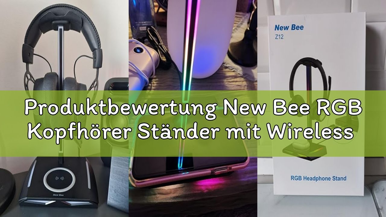 Produktbewertung New Bee RGB Kopfhörer Ständer mit Wireless Ladegerät,Gaming-Headset-ständer Headset