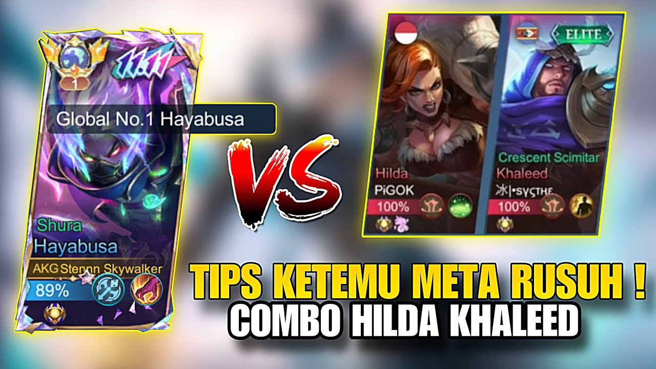 TIPS KETEMU META RUSUH ! CARA COUNTER COMBO HILDA KHALEED ! Stenly Hayabusa Gameplay !