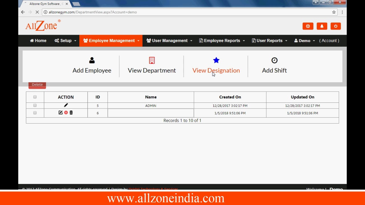 View Department And Designation