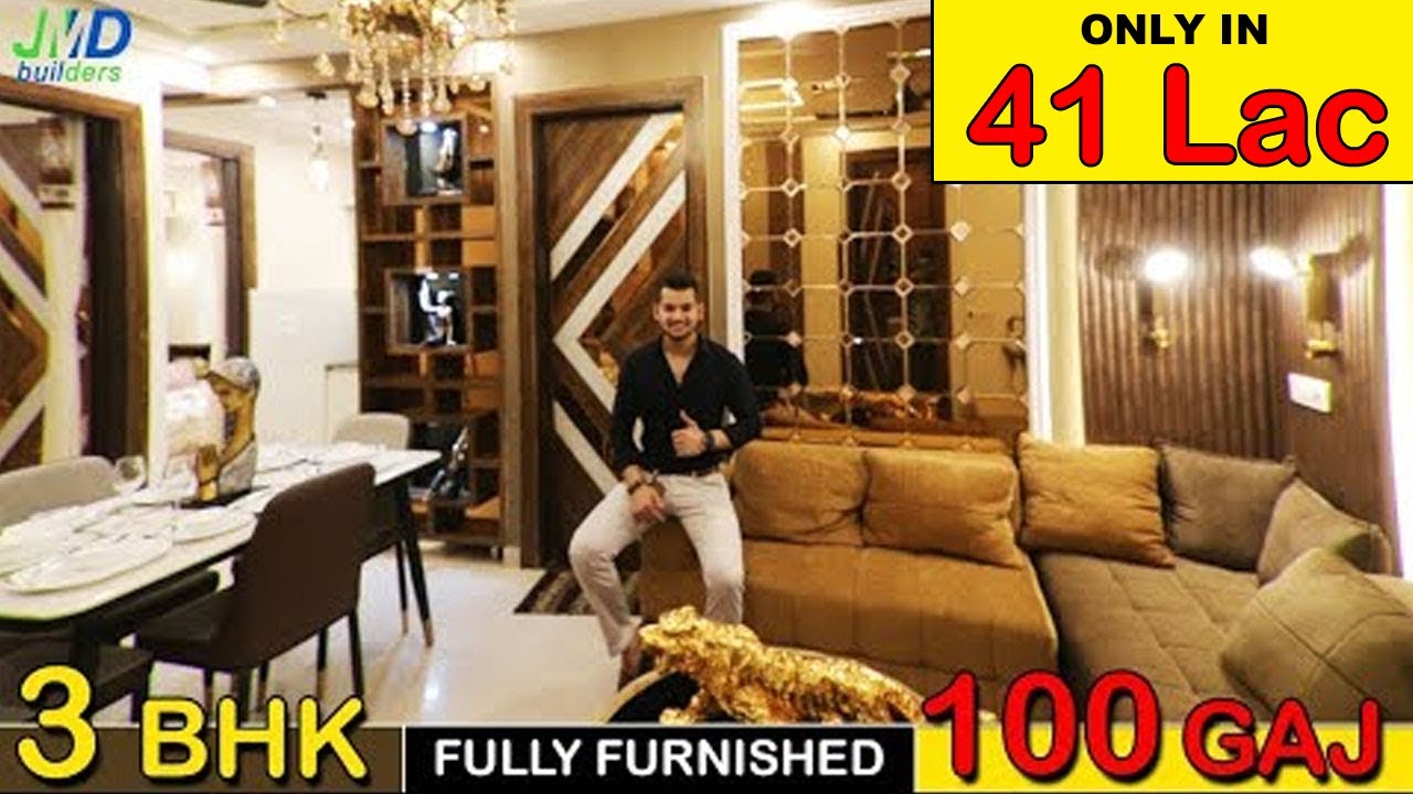 {376-148} 3 Bhk 100 Gaj Flat in Uttam Nagar, 3 Bhk Flat for Sale, Luxurious Interior in 41 Lac #3BHK