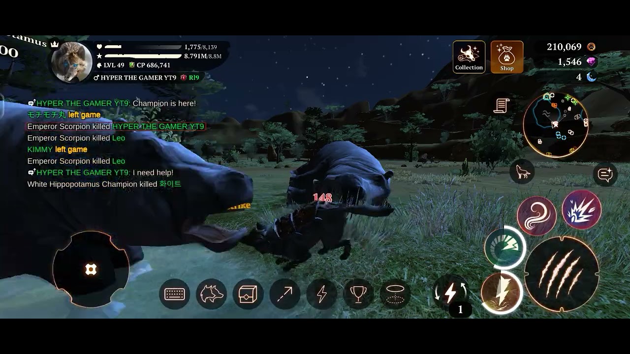 The wolf level up 49 to50