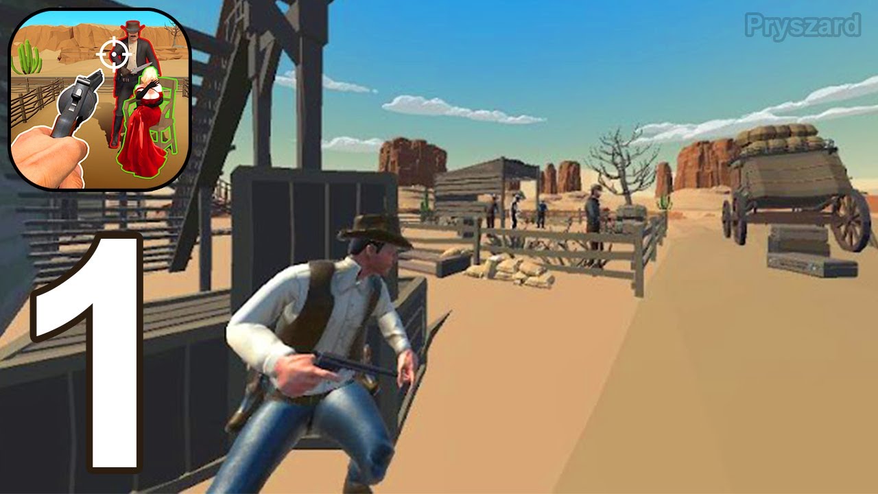 Wild West Cowboy Redemption - Gameplay Walkthrough Part 1 Level 1-12 (Android Gameplay)