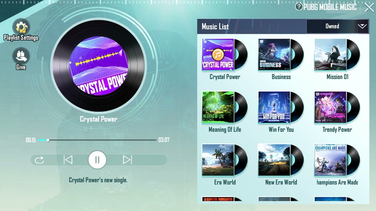 Crystal Power's New Single PUBG Mobile