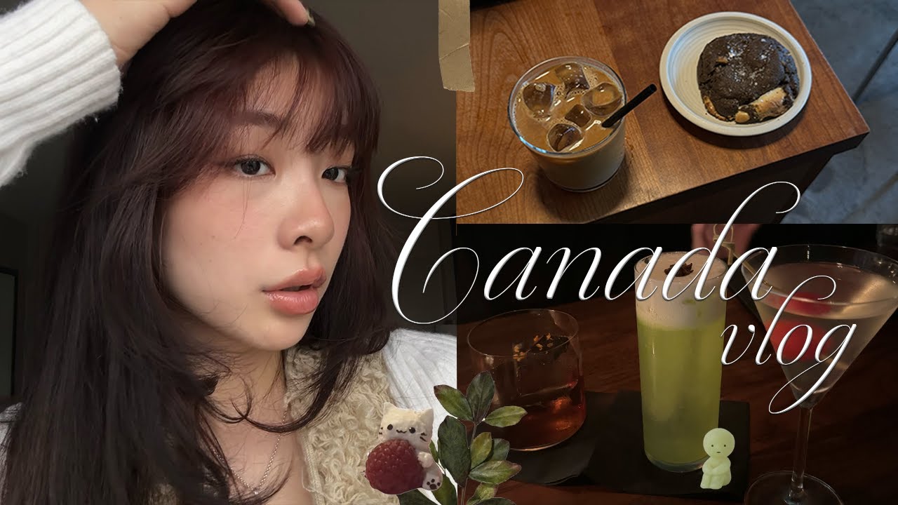CANADA VLOG ༉‧₊˚. solo travel, exploring vancouver, cafes, food, & drinks