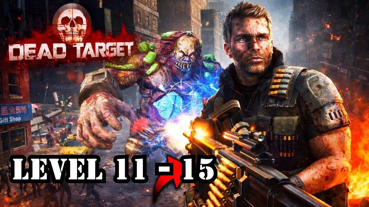 Dead Target 3D Gameplay Walkthrough🧟‍♂️ | Level 11 to 15 Complete💀🔥 Intense Zombie Battle! 🧟‍♂️