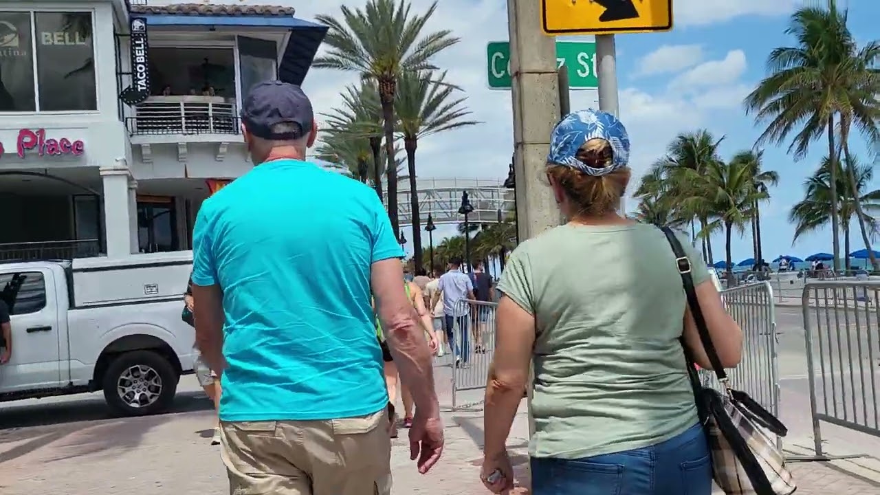 Las Olas Beach Walk through Spring Break March 21 2024