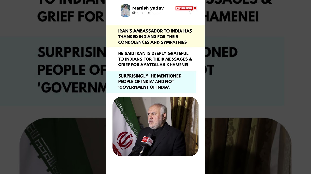 Iran&rsquo;s Ambassador to India Shares Emotional Message with Indians! 🙏🇮🇳