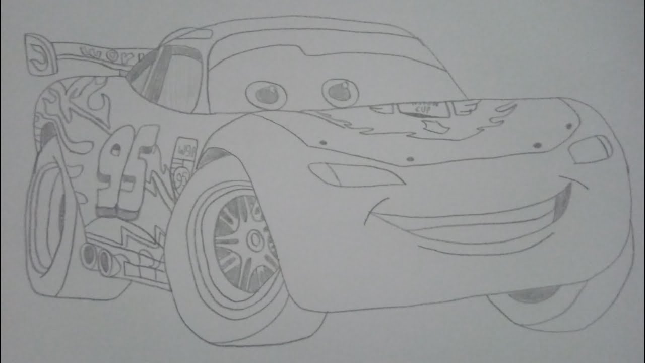 Desenhando o Relâmpago Mcqueen (Carros 2)