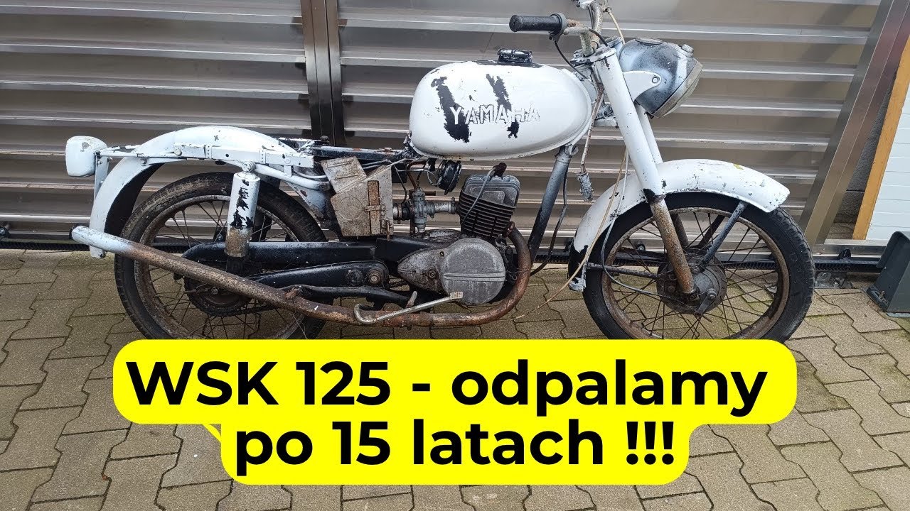 WSK 125 M06 B3 - pierwsze odpalenie od 15 lat !!! Gruz jakich mało. Yamaha czy WSK ???